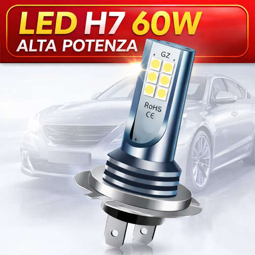 Lampadina led smd 60w - h7,