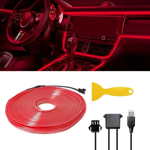 Strip led auto usb rosa - usb, filo