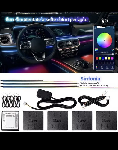 Led interni auto rgb atmosfera - interni,