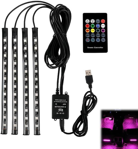 Luci led interno auto usb - luci, rgb